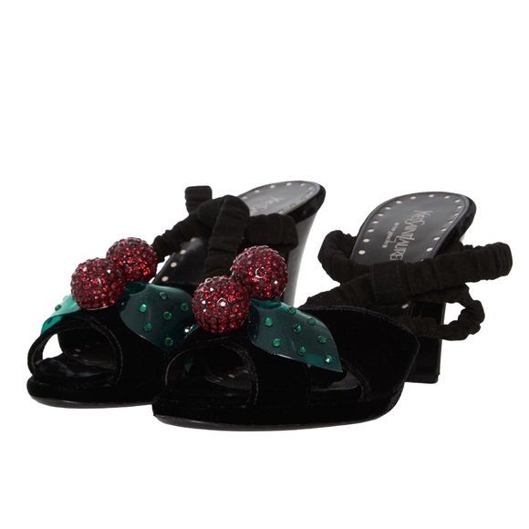 YSL Vintage Cherry Heels - Picture 2 of 8